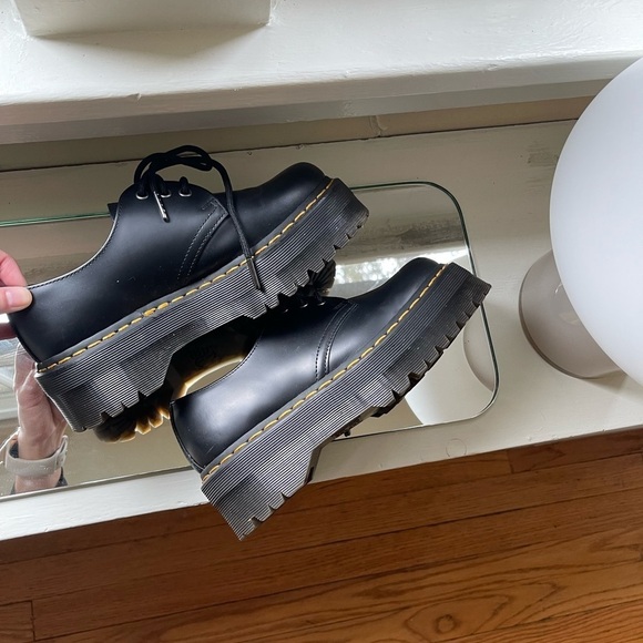 Dr. Martens 1461 Black Platform Oxfords - Picture 4 of 5